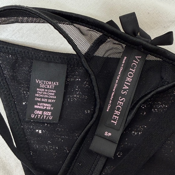 Victorias Secret Gorgeous Plunge Sequin Bra Silver Black 34C - Picture 8 of 9